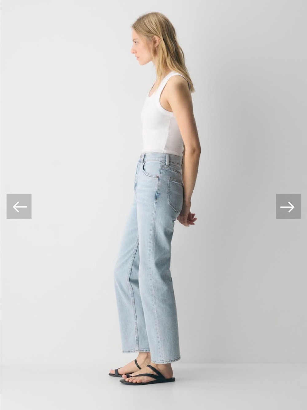 Aritzia Denim Forum Light Blue Straight Leg Jeans